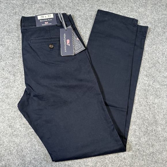 Vineyard Vines Breaker Pants Mens 28x32 Navy Stretch Chino Classic Flat Front